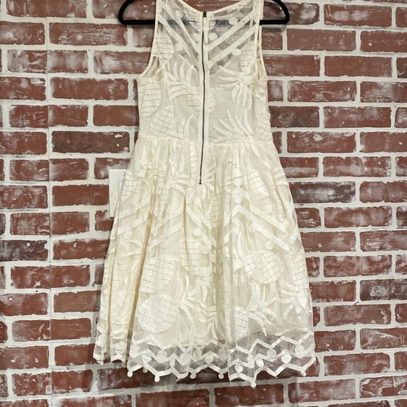 Anthropologie Cream Mini Dress - Picture 2 of 7